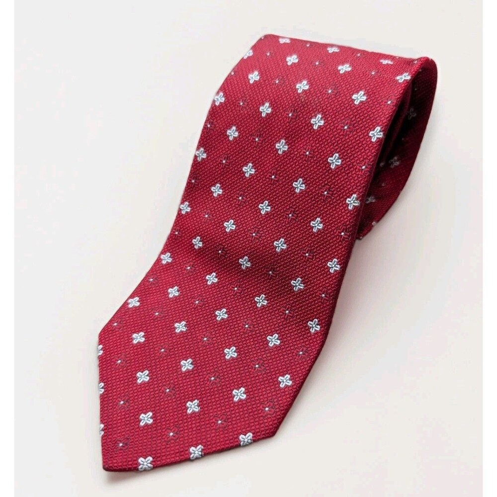 Brooks Brothers 346 Red Tie REPP Necktie Silk USA Men's